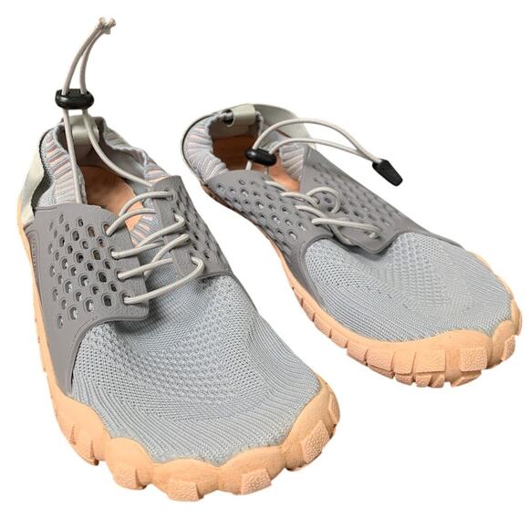 Nortiv8 Shoes - Nortiv8 Women Size 8 Treklady Gray Peach Slide On Barefoot Quick Dry Water Shoes